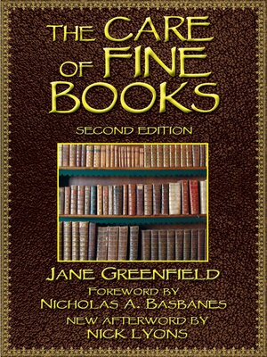 cover image of The Care of Fine Books